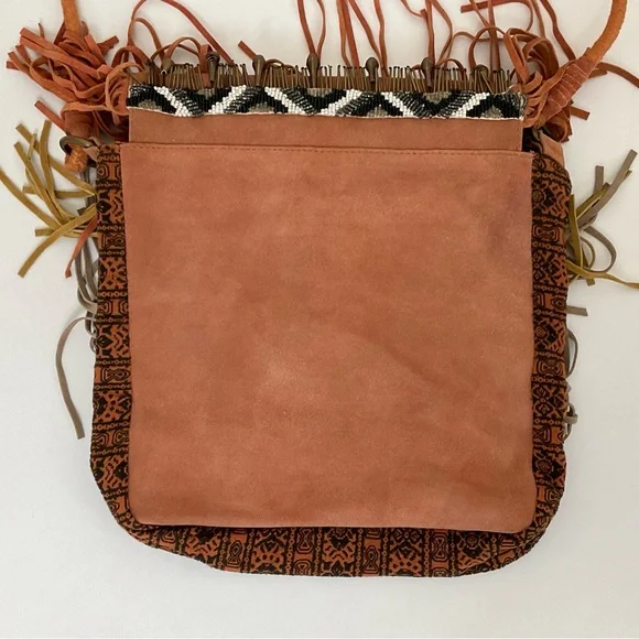 Free People Sundown Aztec Suede Fringe Purse - Picture 11 of 16